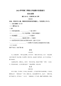 上海市松江区2023-2024学年七年级下学期期中 语文试题（含解析）