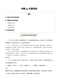 专题04 名著阅读（查补知识·通关练）-【查漏补缺】2024年中考语文复习冲刺过关（全国通用）