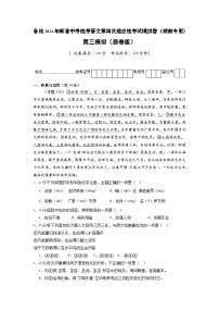 新省中考统考语文模拟卷（三）（湖南卷）2024年新中考地区语文适应性考试模拟卷（新中考地区适用）（原卷版）