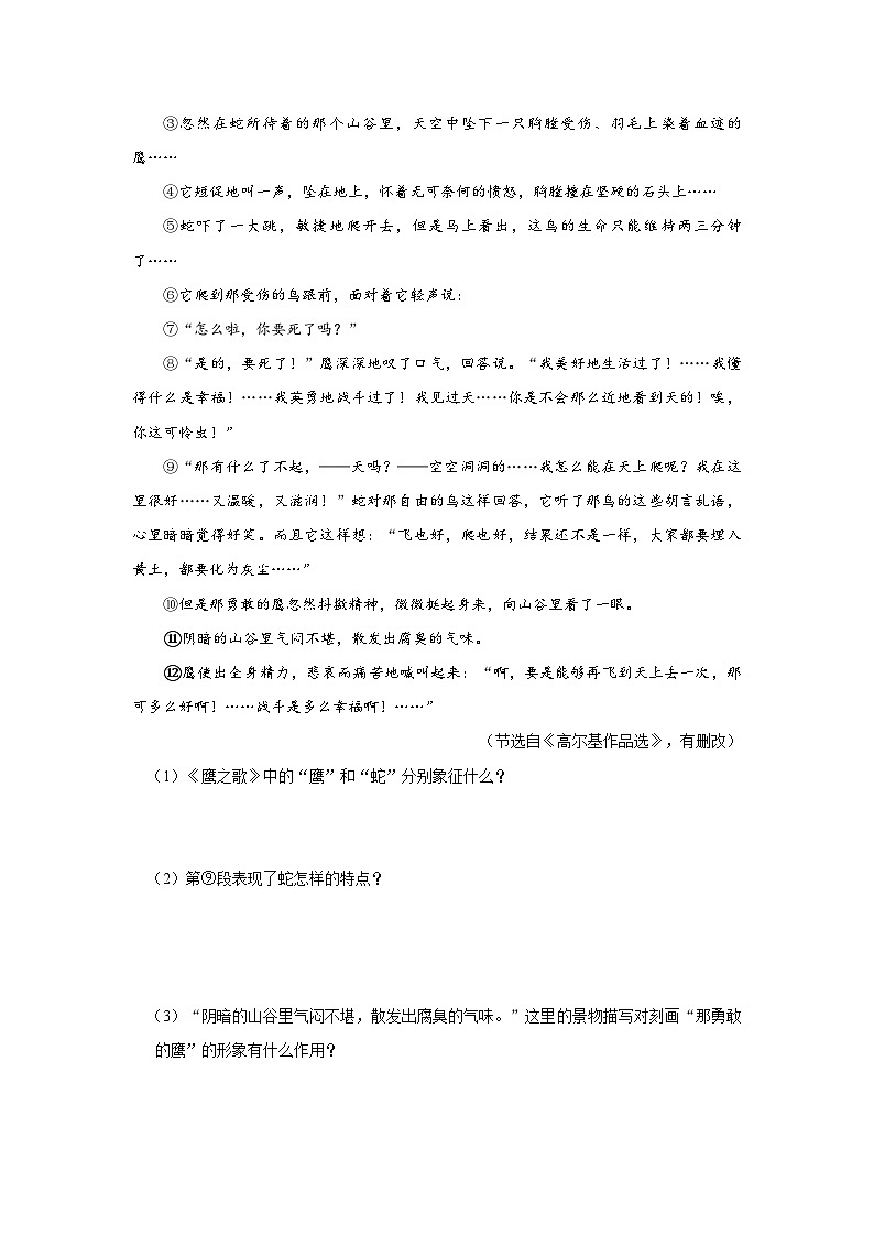 人教部编版 语文 九年级下册 1.4海燕 课件+教学设计+学习任务单+练习02