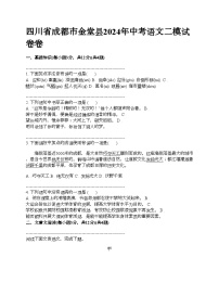 四川省成都市金堂县2024年中考语文二模试卷卷