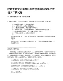 陕西省西安市新城区名校协作体2024年中考语文二模试卷