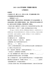 陕西省汉中市宁强县2023-2024学年七年级下学期期中语文试题（含解析）