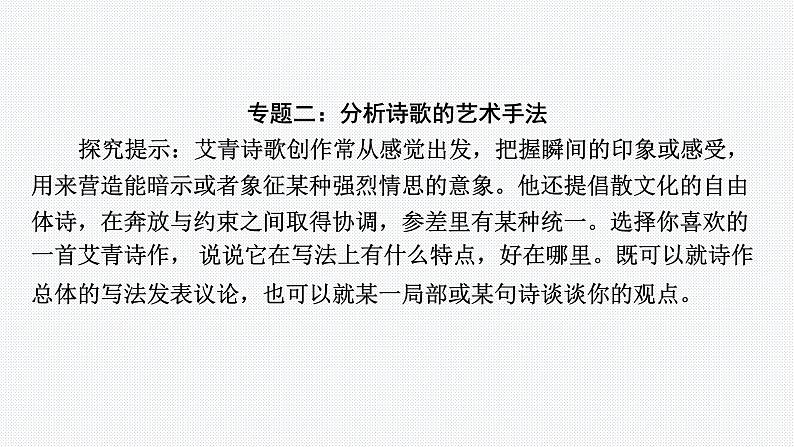2024年中考语文复习名著综合专题《艾青诗选》课件第5页