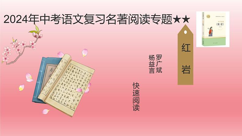 2024年中考语文复习名著阅读专题★★《红岩》快速阅读 课件第1页