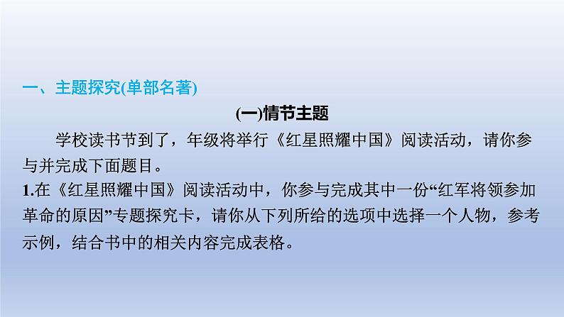 2024年中考语文复习名著阅读专题《红星照耀中国》课件第2页