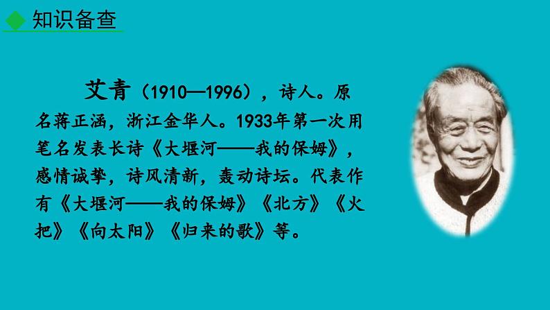 2024年中考语文复习专题 名著导读 《艾青诗选》如何读诗  课件第2页