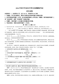 2024年河北省保定市竞秀区校联考中考一模语文试题（含答案）