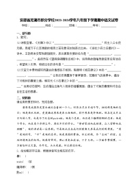 安徽省芜湖市部分学校2023-2024学年八年级下学期期中语文试卷(含答案)