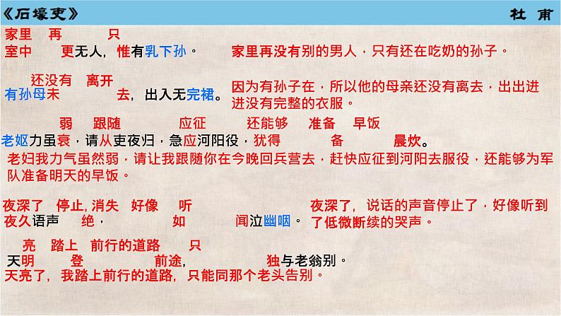 石壕吏 课件 初中语文人教部编版八年级下册第8页