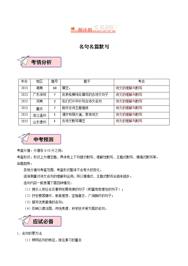 语文（二）-2024年中考考前20天终极冲刺攻略02