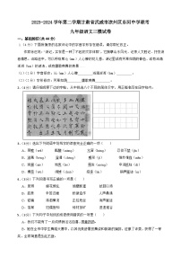 2024年甘肃省武威市凉州区东河中学联考中考三模语文试题