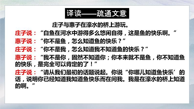 第21课《庄子二则——庄子与惠子游于濠梁之上》课件++2023—2024学年统编版语文八年级下册第8页