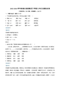 04，2024年辽宁省鞍山市海城市西部集团中考模拟语文试题