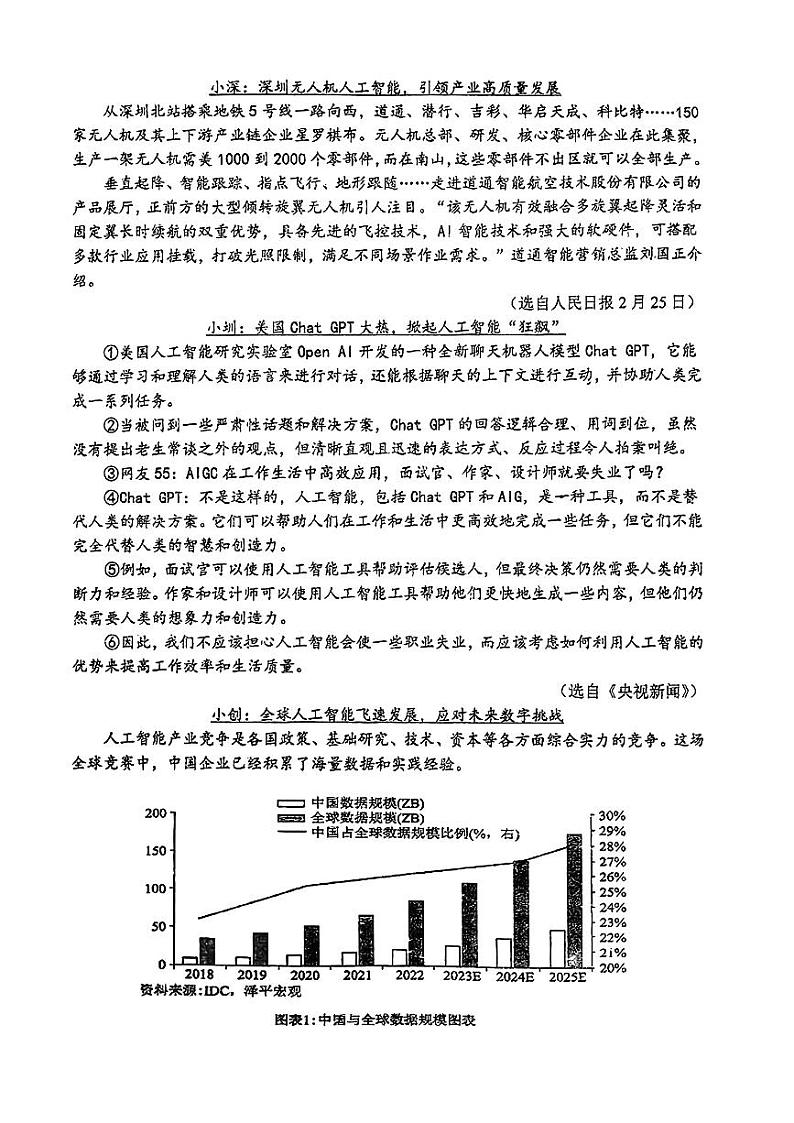 2024年江苏省徐州市邳州市多校联考中考一模考试语文试题03