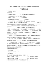 广东省茂名市信宜市2023-2024学年七年级下学期期中考试语文试题（解析版）