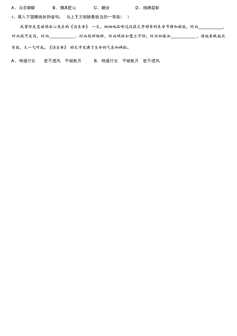 江苏省连云港市海州区新海实验中学2024年中考语文对点突破模拟试题（解析版）第2页