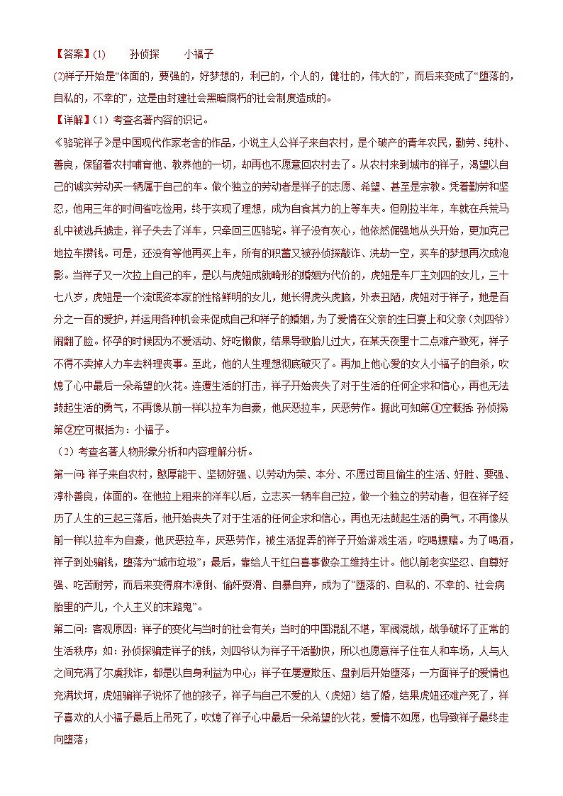 专题13：名句默写+名著导读+文言文阅读（限时测试）-2023-2024学年七年级语文下册期中复习题组训练与综合测试第3页
