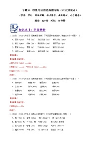 专题6：积累与运用选择题专练（六大知识点）-2023-2024学年七年级语文下册期中复习题组训练与综合测试