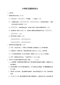 2023年初中语文中考模拟卷3（含答案）