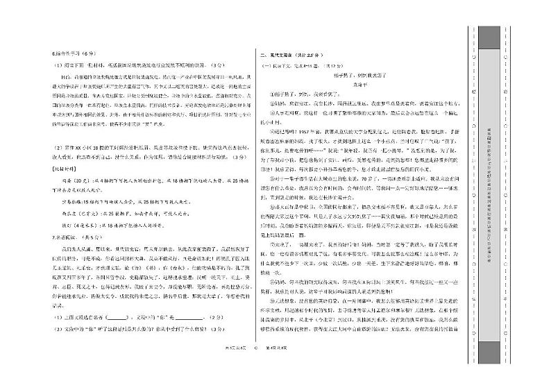 河南省濮阳县卫都实验学校2023-2024学年八年级下学期期中考试语文试题第2页