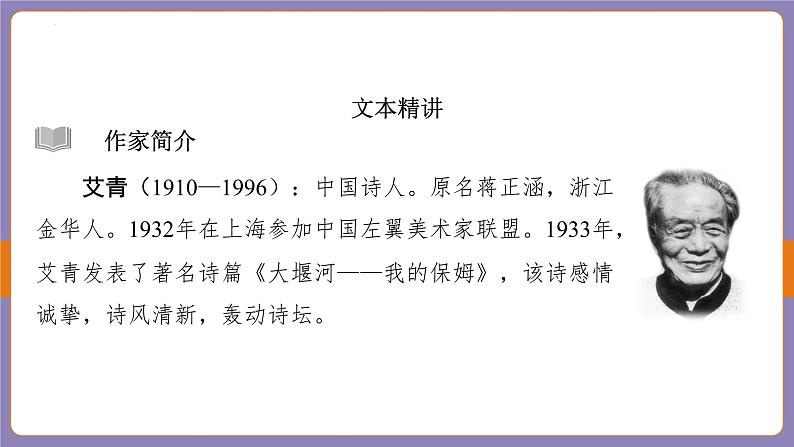 2024年中考语文二轮专题复习《艾青诗选》课件第3页