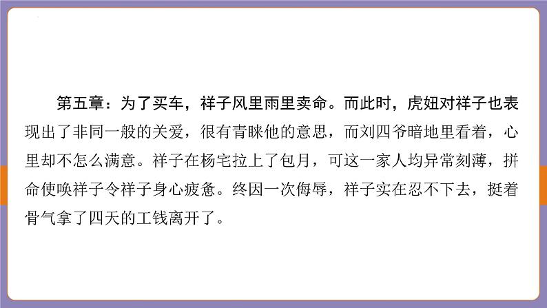 2024年中考二轮专题复习名著单篇过关：《骆驼祥子》课件第8页