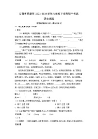 语文：安徽省芜湖市2023-2024学年八年级下学期期中考试试题（解析版）