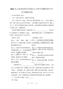 2024年云南省昆明市官渡区云大附中星耀学校中考语文模拟试卷
