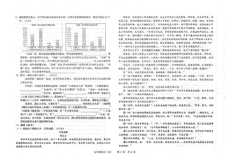 2024年甘肃省陇南市康县大堡镇初级中学中考模拟预测语文试题02
