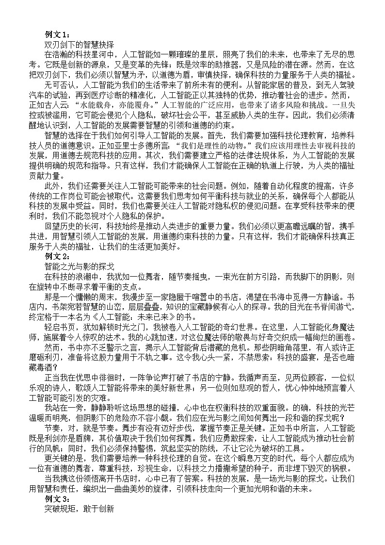 初中语文2024届中考新质生产力专题讲解练习第2页
