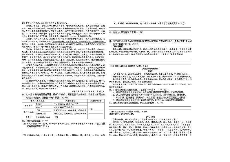 2024年广西南宁市初中学业水平考试全真模拟语文试题（十一）第3页