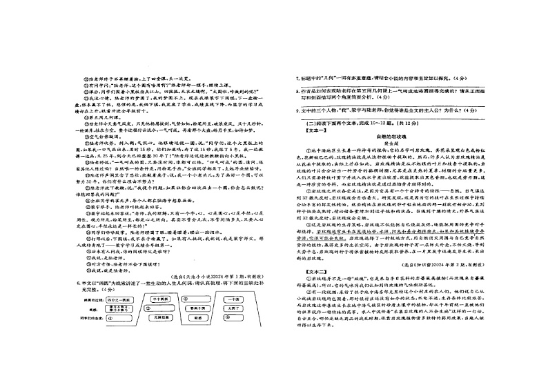 河南省周口市商水县希望初级中学2023-2024学年八年级下学期6月期末语文试题第3页