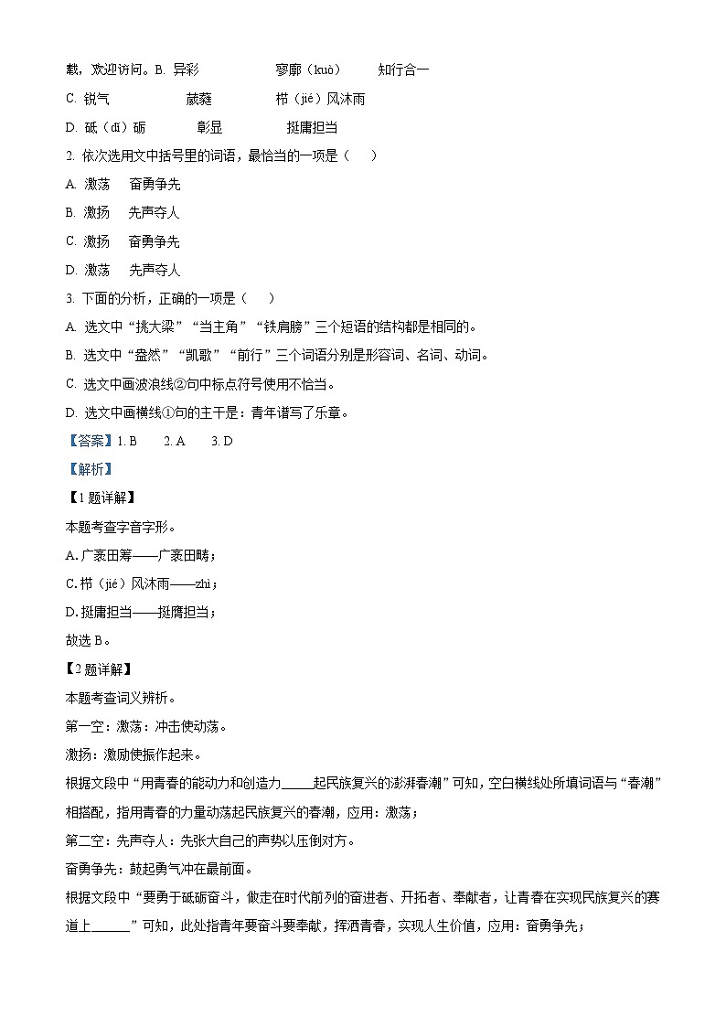 2024年山东省日照市岚山区中考二模语文试题02