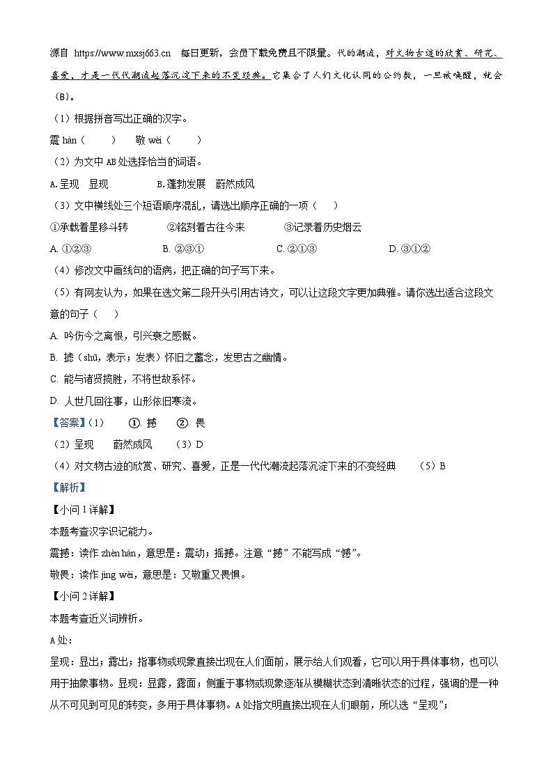 2024年江苏省徐州市鼓楼区十校中考二模语文试题02