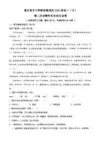 2024年重庆市育才中学教育集团中考三模语文试题