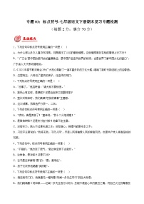 专题03：标点符号-七年级语文下册期末复习专题检测(原卷版+解析)