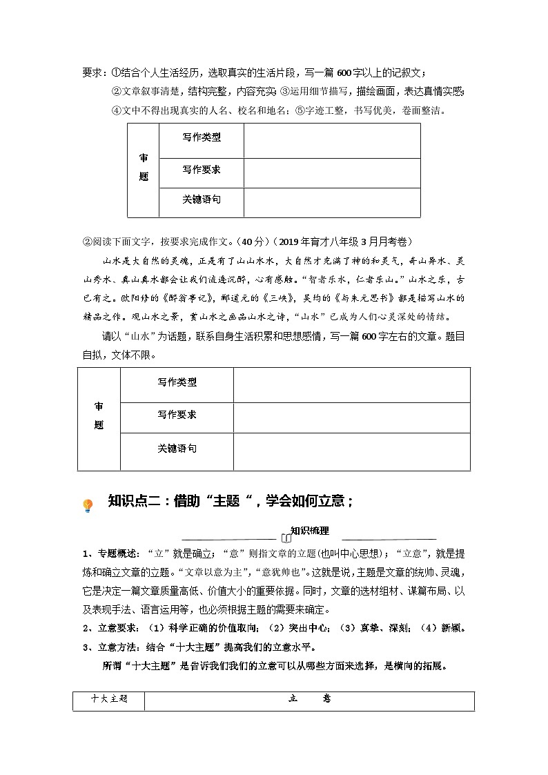第13讲 大作文之材料作文定立意-【走向中考】2022-2023学年中考语文一轮精准复习全攻略（浙江专用）（原卷版）第3页