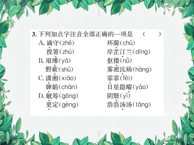专题1 字音与字形选择题第4页