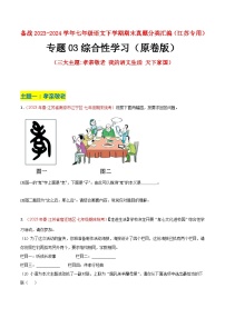 专题03 综合性学习（三大主题）-备战七年级语文下学期期末真题分类汇编（江苏专用）