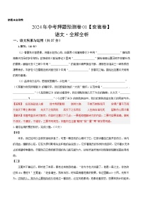 2024年中考语文押题预测卷01（安徽卷）-（含考试版、答案、解析和答题卡）
