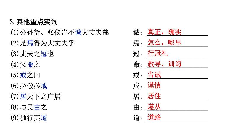 2024成都语文中考试题研究备考 第五部分 古诗文阅读 富贵不能淫（练）【课件】第4页