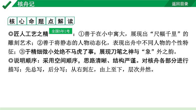 2024成都语文中考试题研究备考 第五部分 古诗文阅读 核舟记（练）【课件】第2页