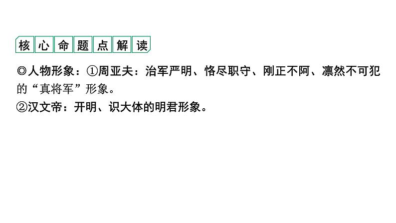 2024成都语文中考试题研究备考 第五部分 古诗文阅读 周亚夫军细柳（练）【课件】第2页
