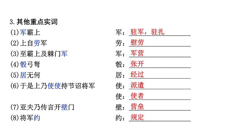 2024成都语文中考试题研究备考 第五部分 古诗文阅读 周亚夫军细柳（练）【课件】第4页