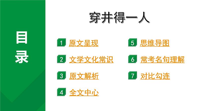 2024成都语文中考试题研究备考 古诗文阅读 穿井得一人“三行对译”（讲）【课件】第1页