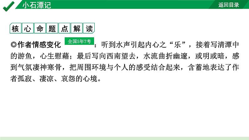 2024成都语文中考试题研究备考 古诗文阅读 小石潭记（练）【课件】第2页
