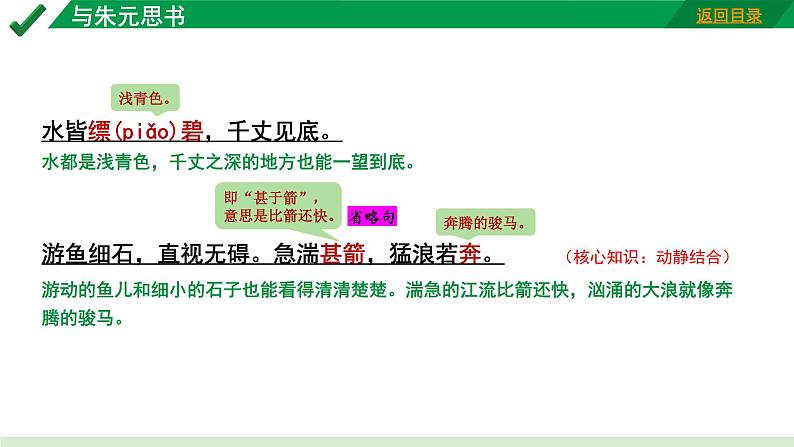 2024成都语文中考试题研究备考 古诗文阅读 与朱元思书“三行对译” （讲）【课件】第5页
