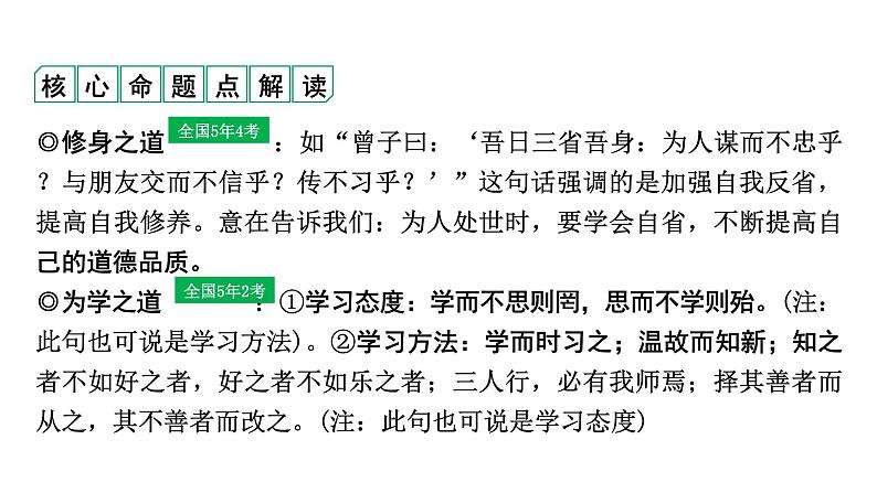 2024成都语文中考试题研究备考 古诗文阅读《论语》十二章（练）【课件】第2页