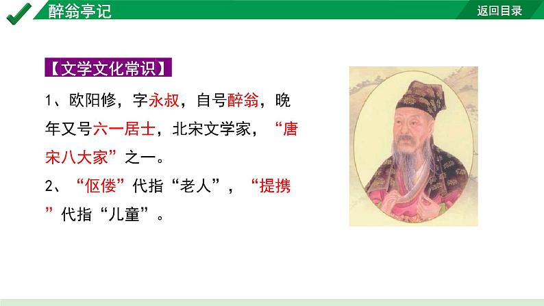 2024成都语文中考试题研究备考 古诗文阅读 专题一 文言文阅读 醉翁亭记“三行对译”（讲）【课件】第5页